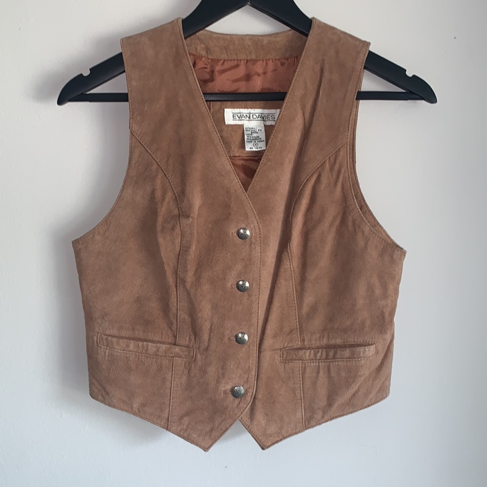 ❤️‍🔥 Evan Davies Size 4 Suede Tan/Brown Vest ❤️‍🔥